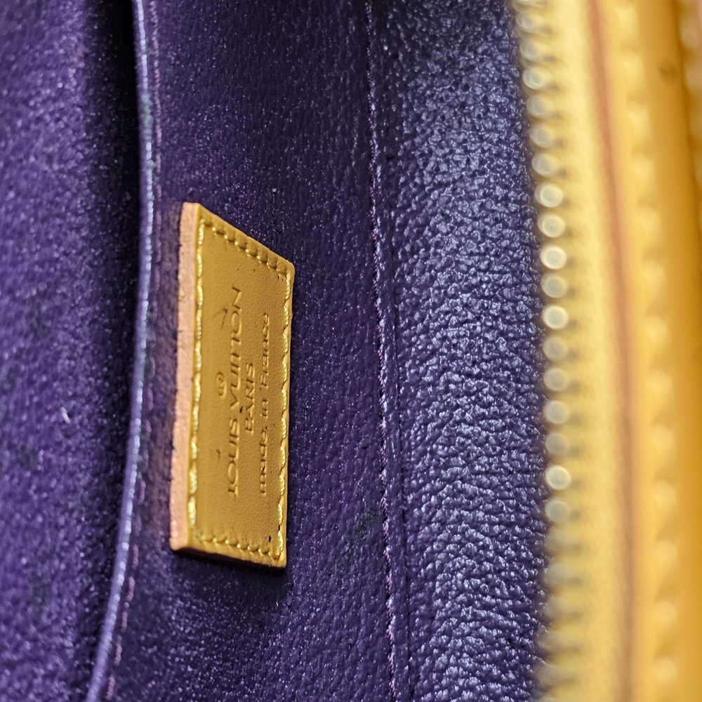 Louis Vuitton Dauphine Yellow and Purple Cosmetic Bag with Elegant Texture - Picture 16 of 16
